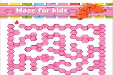 pink maze game for kids