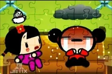 pucca se pone a llorar ya que garu no la ama pucca