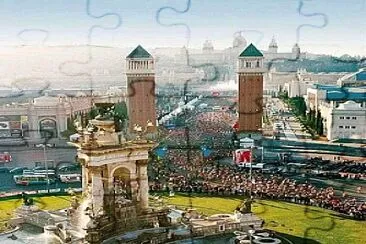 plaza de barcelona espaÃ±a jigsaw puzzle