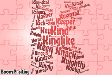 Positive adjectives,K jigsaw puzzle