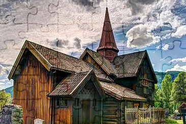 Eglise en bois debout de Rollag, Norvege