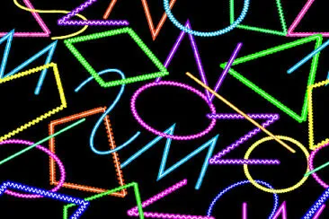 neon geometric abstract jigsaw puzzle