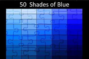 50 shades of blue jigsaw puzzle