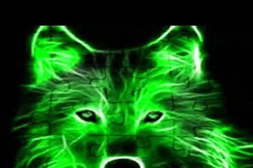 neon green wolf