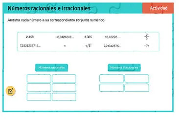 Números Irracionales jigsaw puzzle