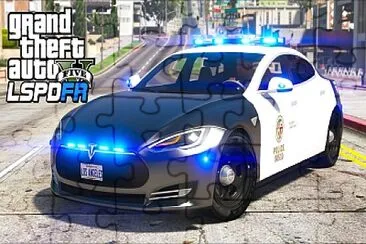 TESLA MODLE S (POLICE) jigsaw puzzle