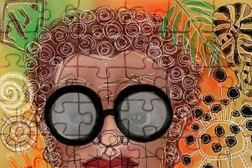 Lady Wearing Big Glasses jigsaw puzzle