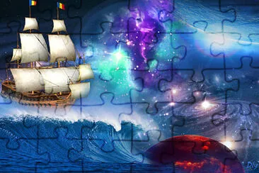 Univers ship jigsaw puzzle