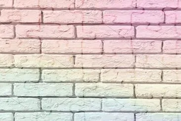 pastel rainbow brick wall