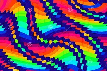 Bright curved colors of the rainbow spectrum