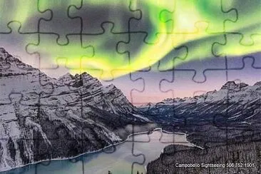 Northern, Can. Rockies Lights at Peyto Lake jigsaw puzzle