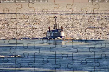 L R fishing vessel in the ICE  Lake Huron Feb 2021 jigsaw puzzle