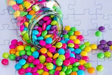 פאזל של smarties in vasetto