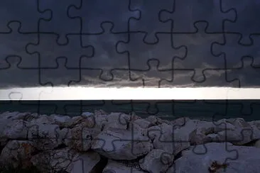 Atardecer nublado Carmen Campeche México jigsaw puzzle