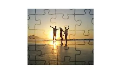 Amigos en la playa jigsaw puzzle