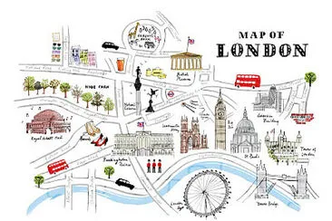 London illustrated map jigsaw puzzle