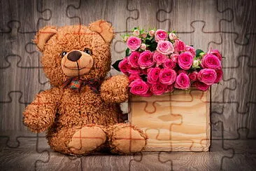 orsetto con rose jigsaw puzzle