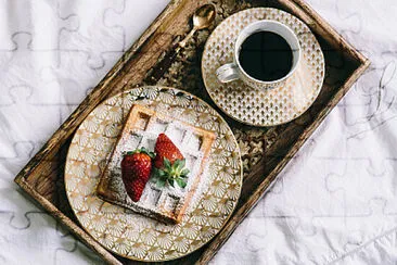 coffee and waffle jigsaw puzzle