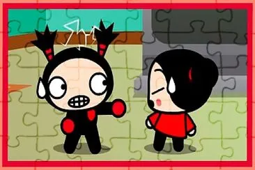 פאזל של garu trata de controlarse para no lastimar a pucca