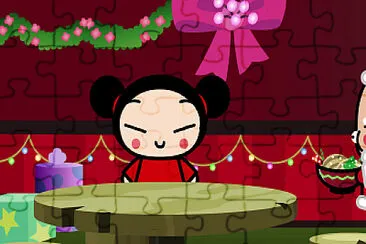 פאזל של pucca espera los fideos de santa pucca