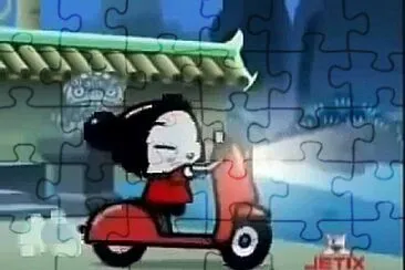 פאזל של pucca va a la casa de garu a soltar la luna pucca