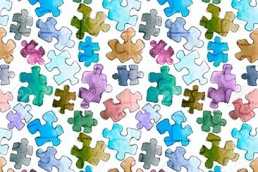 pieces of puzzle watercolor jigsaw puzzle