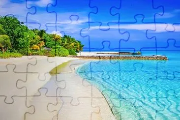 Praia de águas claras jigsaw puzzle