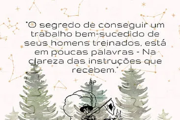 Frase de Baden Powell com imagem de patrulha jigsaw puzzle