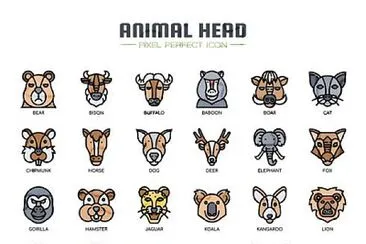 animal head icons