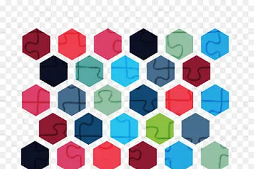 colored hex jigsaw puzzle