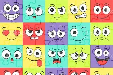 Emoticons cartoon face expressions