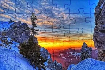 Céu e neve jigsaw puzzle