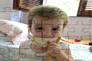 Ethan com máscara (julho 2020) jigsaw puzzle