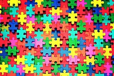 colorful puzzles pieces