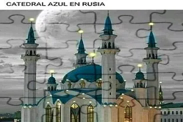 Catedral azul en Rusia jigsaw puzzle