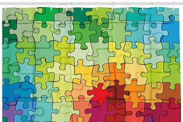 colorful puzzle peices