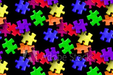 פאזל של colorful puzzle pieces  2