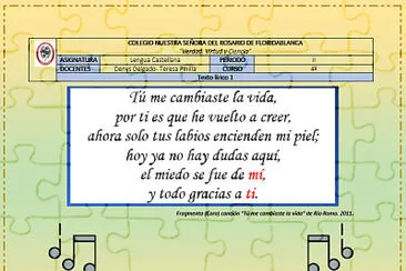 Organiza el rompecabezas y descubre el texto. jigsaw puzzle