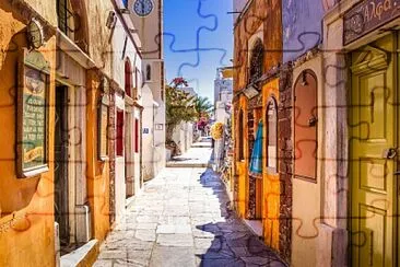 פאזל של Calle en Santorini-Grecia