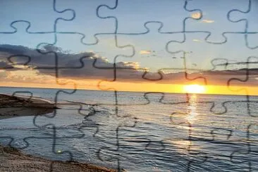 Atardecer en Boquerón 1, Cabo Rojo, Puerto Rico. jigsaw puzzle