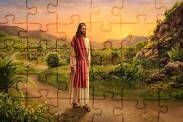 Jesús caminando jigsaw puzzle