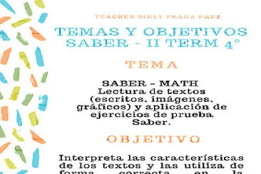 פאזל של Temas y objetivos de saber 4°