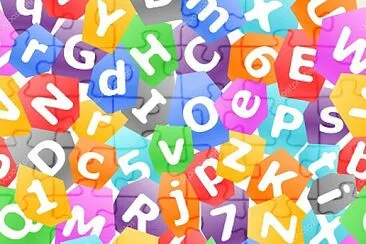 colorful letters jigsaw puzzle