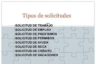 פאזל של tipos de solicitudes