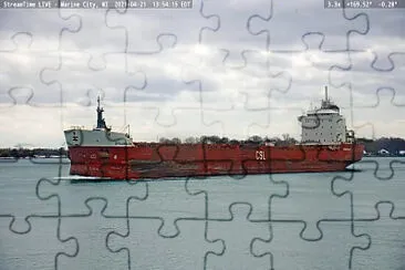 Spruceglen Freighter at Marine City jigsaw puzzle