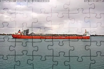 Frontenac Freighter at Marine City jigsaw puzzle