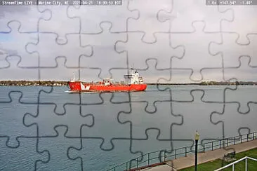 Saltwater Tanker Iver Bright at Marine City jigsaw puzzle