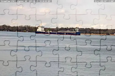 Algoma Intrepid Freighter at Algonac jigsaw puzzle