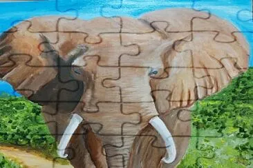 Elephant jigsaw puzzle