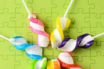 Colorful Twirl Swirl Shaped Lollipop